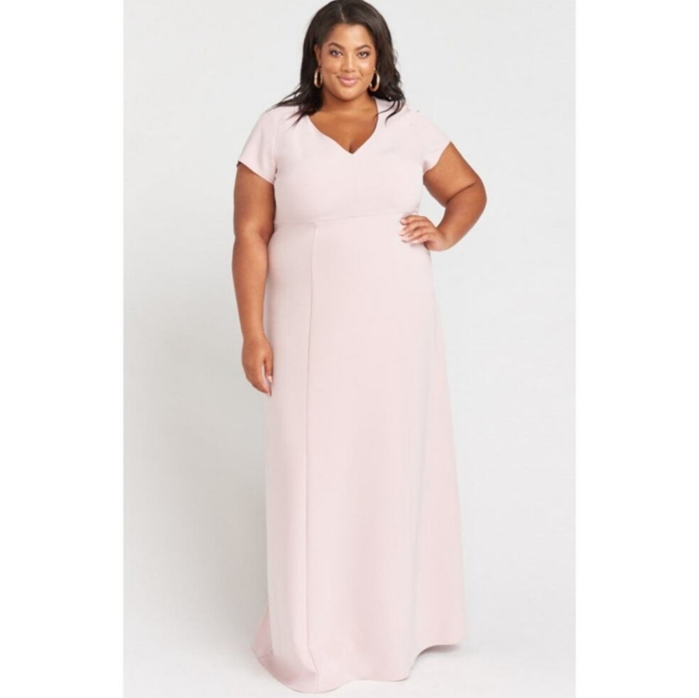 Show Me Your Mumu Geneva Gown Dress in Vintage Rose Pink